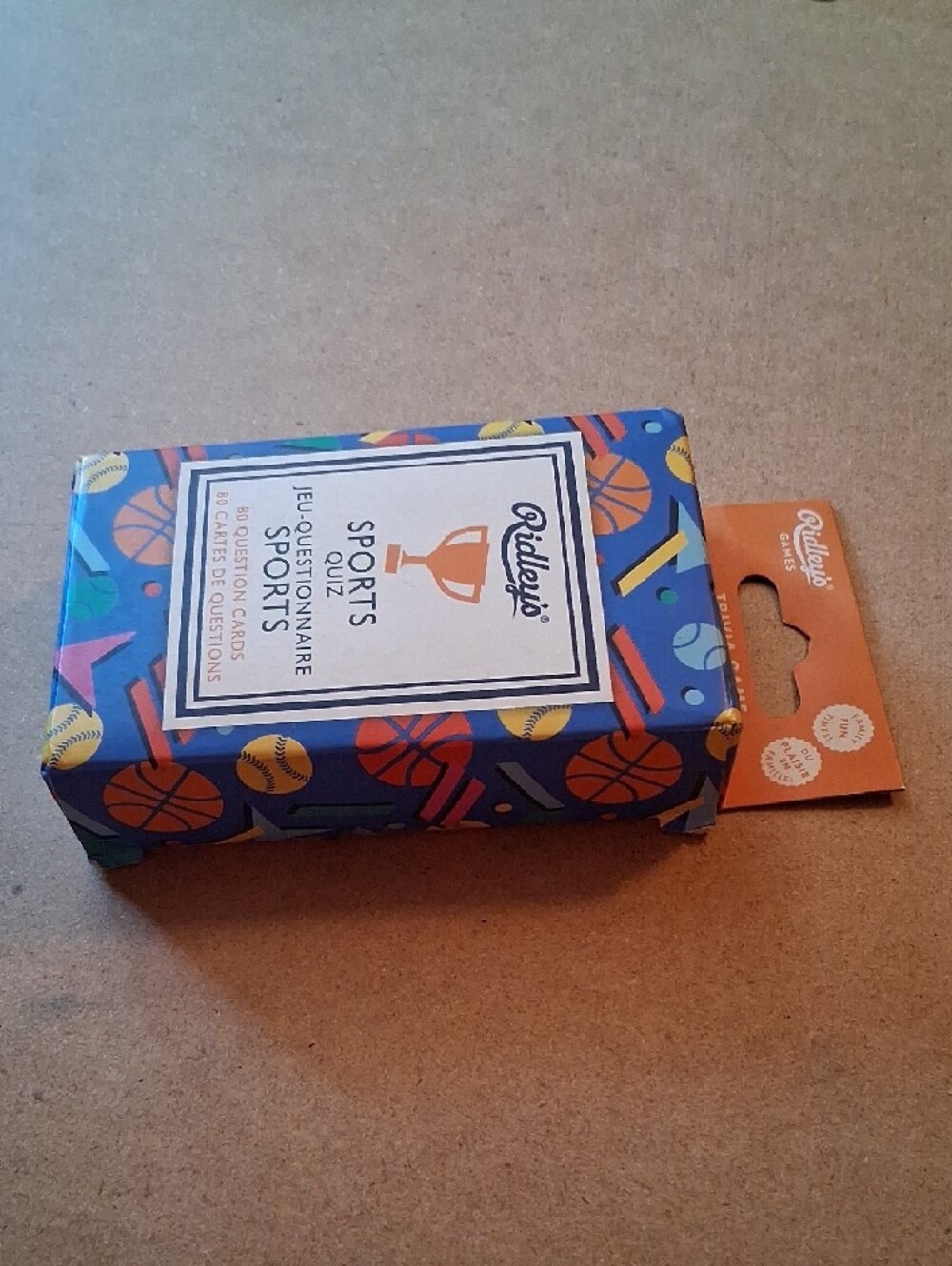 NEW Ridley's Sports Quiz Card Game - Blue & Orange - Picture 4 of 7